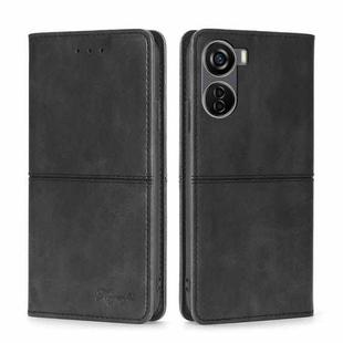 For ZTE Axon 40 Lite Cow Texture Magnetic Leather Phone Case(Black)