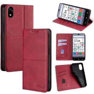 For ZTE Kantan Sumaho 4 A402ZT Cow Texture Magnetic Leather Phone Case(Red)