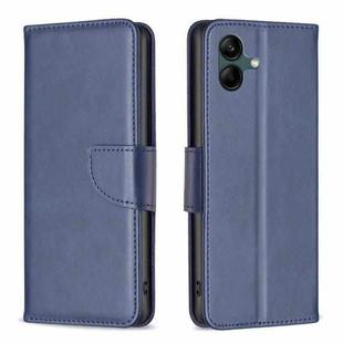 For Samsung Galaxy A05 Lambskin Texture Pure Color Flip Leather Phone Case(Blue)