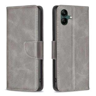 For Samsung Galaxy A05 Lambskin Texture Pure Color Flip Leather Phone Case(Grey)