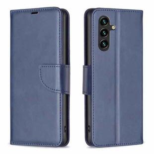 For Samsung Galaxy A15 Lambskin Texture Pure Color Flip Leather Phone Case(Blue)