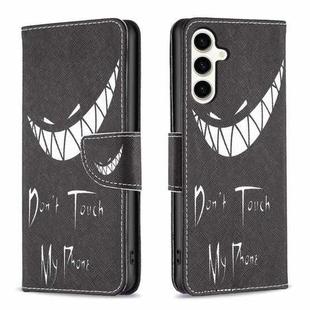 For Samsung Galaxy S23 FE 5G Colored Drawing Pattern Leather Phone Case(Smirk)