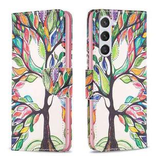 For Samsung Galaxy S24 5G Colored Drawing Pattern Leather Phone Case(Tree)