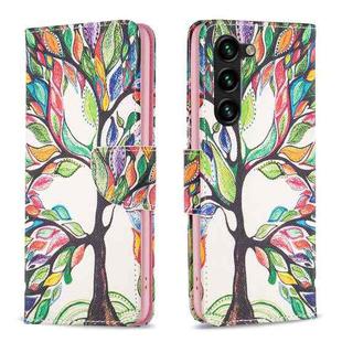 For Samsung Galaxy S24+ 5G Colored Drawing Pattern Leather Phone Case(Tree Life)