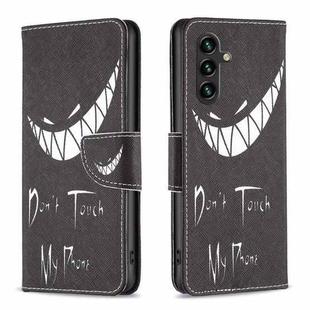 For Samsung Galaxy A35 Colored Drawing Pattern Leather Phone Case(Smirk)