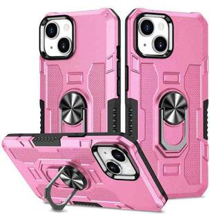 For iPhone 15 Plus Ring Holder Armor Hybrid Phone Case(Pink)