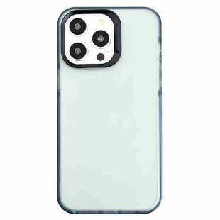 For iPhone 14 Pro Max 2 in 1 Frosted TPU Phone Case(Transparent Black)