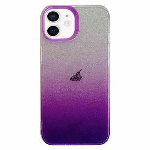 For iPhone 12 Double Sided IMD Gradient Glitter PC Phone Case(Purple)