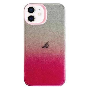 For iPhone 12 Double Sided IMD Gradient Glitter PC Phone Case(Pink)