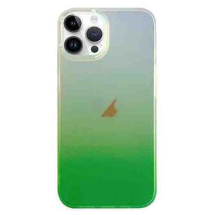 For iPhone 12 Pro Max Double Sided IMD Laser Gradient PC Phone Case(Green)