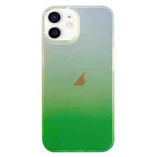 For iPhone 12 Double Sided IMD Laser Gradient PC Phone Case(Green)