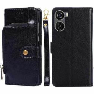 For ZTE Axon 40 Lite Zipper Bag Leather Phone Case(Black)