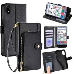 For ZTE Kantan Sumaho 4 A402ZT Zipper Bag Leather Phone Case(Black)
