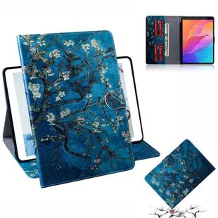 For Huawei MatePad T8 Colored Drawing Pattern Horizontal Flip PU Leather Case with Holder & Card Slots & Wallet(Apricot Blossom)