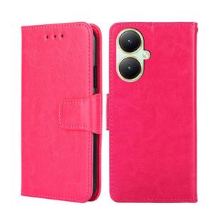 For vivo Y35+ 5G Crystal Texture Leather Phone Case(Rose Red)