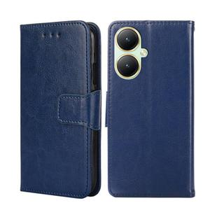 For vivo Y35+ 5G Crystal Texture Leather Phone Case(Royal Blue)