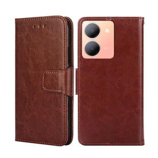 For vivo Y78 5G Crystal Texture Leather Phone Case(Brown)