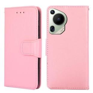 For Huawei Pura 70 Ultra 5G Crystal Texture Leather Phone Case(Pink)