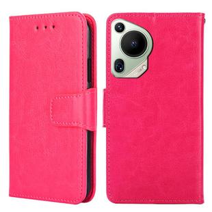 For Huawei Pura 70 Ultra 5G Crystal Texture Leather Phone Case(Rose Red)