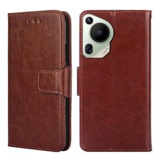 For Huawei Pura 70 Ultra 5G Crystal Texture Leather Phone Case(Brown)