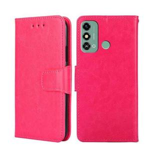 For ZTE Blade A53 4G Crystal Texture Leather Phone Case(Rose Red)
