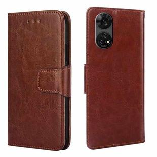 For ZTE Anshin Family Crystal Texture Leather Phone Case(Brown)