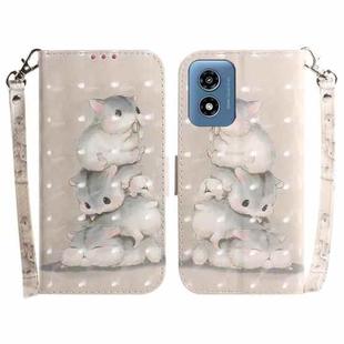 For Motorola Moto G Play 4G 2024 3D Colored Horizontal Flip Leather Phone Case(Squirrels)