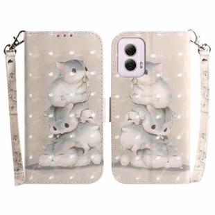 For Motorola Moto G Power 5G 2024 3D Colored Horizontal Flip Leather Phone Case(Squirrels)