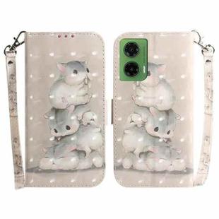 For Motorola Moto G35 3D Colored Flip Leather Phone Case(Squirrels)