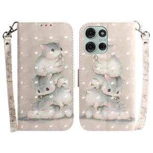 For Motorola Moto G75 5G 3D Colored Flip Leather Phone Case(Squirrels)