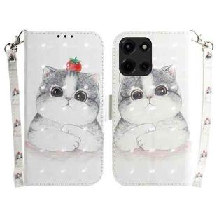 For Motorola Moto G 5G 2025 3D Colored Flip Leather Phone Case(Cute Cat)