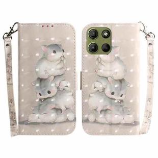 For Motorola Moto G15 3D Colored Flip Leather Phone Case(Squirrels)