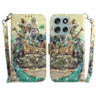 For Motorola Moto G56 5G / G66j 5G / G66y 5G 3D Colored Flip Leather Phone Case(Zoo)