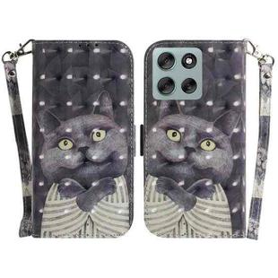 For Motorola Moto G56 5G / G66j 5G / G66y 5G 3D Colored Flip Leather Phone Case(Hug Cat)
