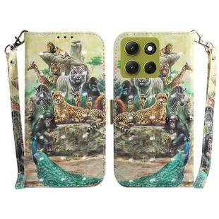 For Motorola Moto G86 5G 3D Colored Flip Leather Phone Case(Zoo)