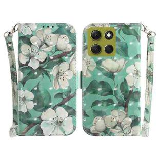 For Motorola Moto G86 5G 3D Colored Flip Leather Phone Case(Watercolor Flower)
