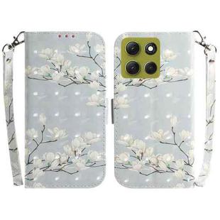 For Motorola Moto G86 5G 3D Colored Flip Leather Phone Case(Magnolia)