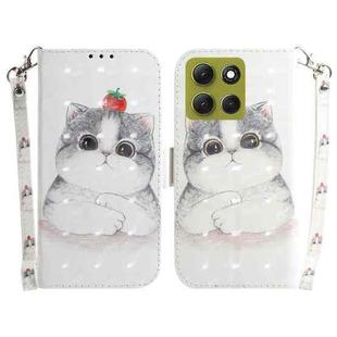 For Motorola Moto G86 5G 3D Colored Flip Leather Phone Case(Cute Cat)