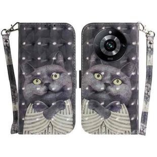 For Realme 11 Pro 5G/11 Pro+ 5G/Narzo 60 Pro 5G 3D Colored Horizontal Flip Leather Phone Case(Hug Cat)