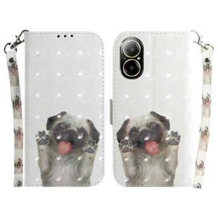 For Realme C67 4G Global 3D Colored Horizontal Flip Leather Phone Case(Pug)