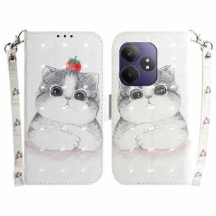 For Realme GT 6 / GT 6T / GT Neo6 / GT Neo6 SE 3D Colored Horizontal Flip Leather Phone Case(Cute Cat)