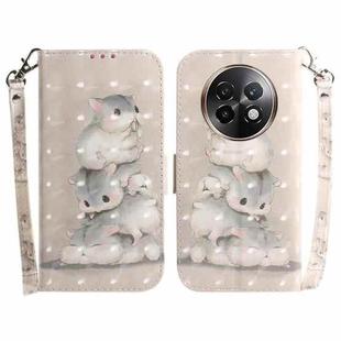 For Realme 13+ Global 3D Colored Horizontal Flip Leather Phone Case(Squirrels)