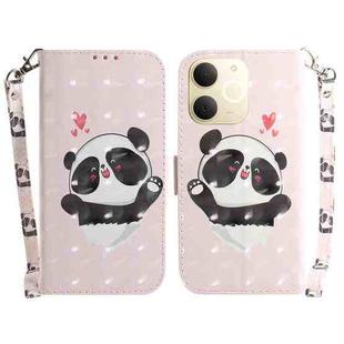For Realme Narzo 80 Lite 4G / C71 India 3D Colored Horizontal Flip Leather Phone Case(Heart Panda)