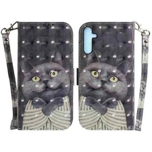 For Samsung Galaxy A25 5G 3D Colored Horizontal Flip Leather Phone Case(Hug Cat)
