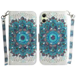 For Samsung Galaxy A05 3D Colored Horizontal Flip Leather Phone Case(Peacock Wreath)