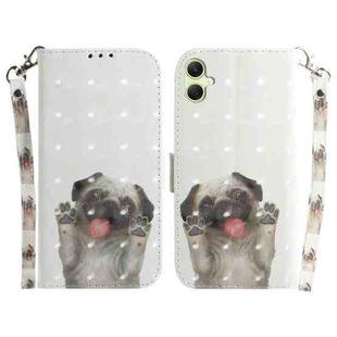 For Samsung Galaxy A05 3D Colored Horizontal Flip Leather Phone Case(Pug)