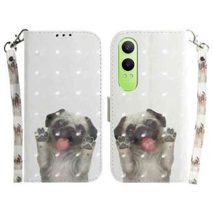 For OPPO K12x 3D Colored Horizontal Flip Leather Phone Case(Pug)