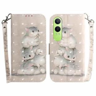 For OPPO K12x 3D Colored Horizontal Flip Leather Phone Case(Squirrels)