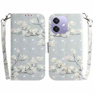 For OPPO A5x 5G / A3 4G / 5G / A3x 4G / 5G 3D Colored Horizontal Flip Leather Phone Case(Magnolia)