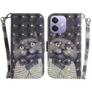 For OPPO A5x 5G / A3 4G / 5G / A3x 4G / 5G 3D Colored Horizontal Flip Leather Phone Case(Hug Cat)
